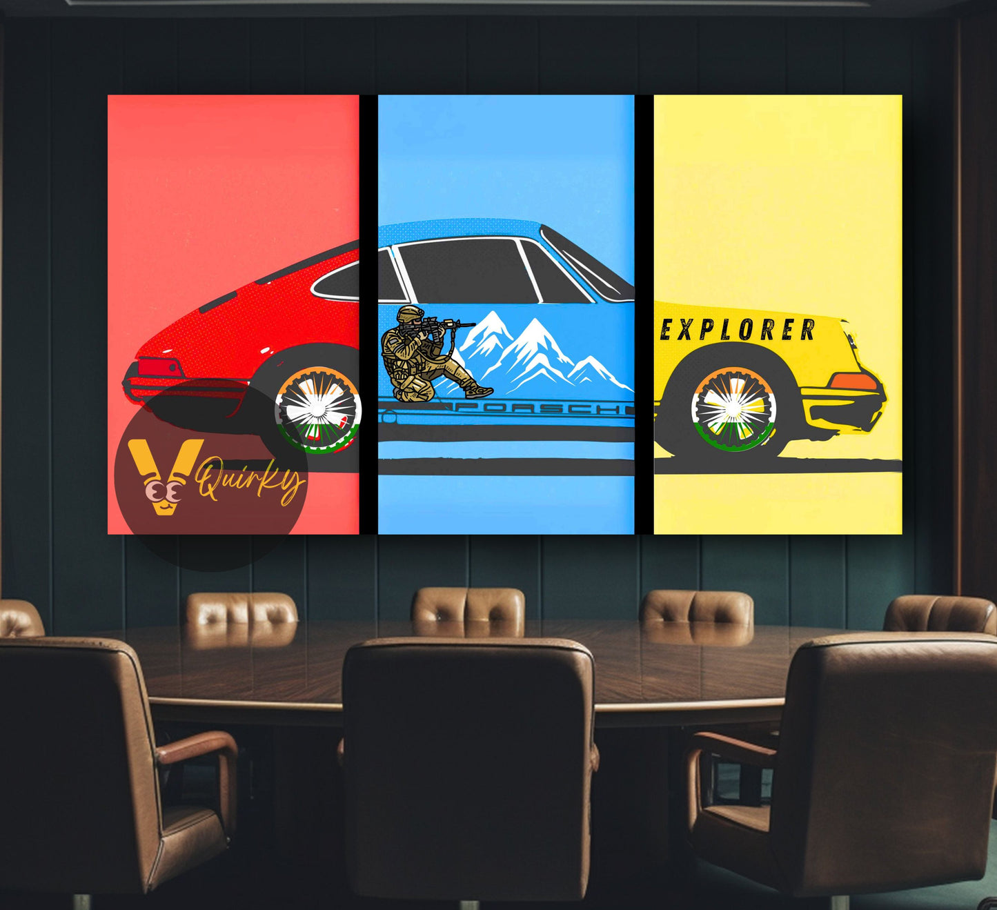 Porsche Horizontal Canvas Painting