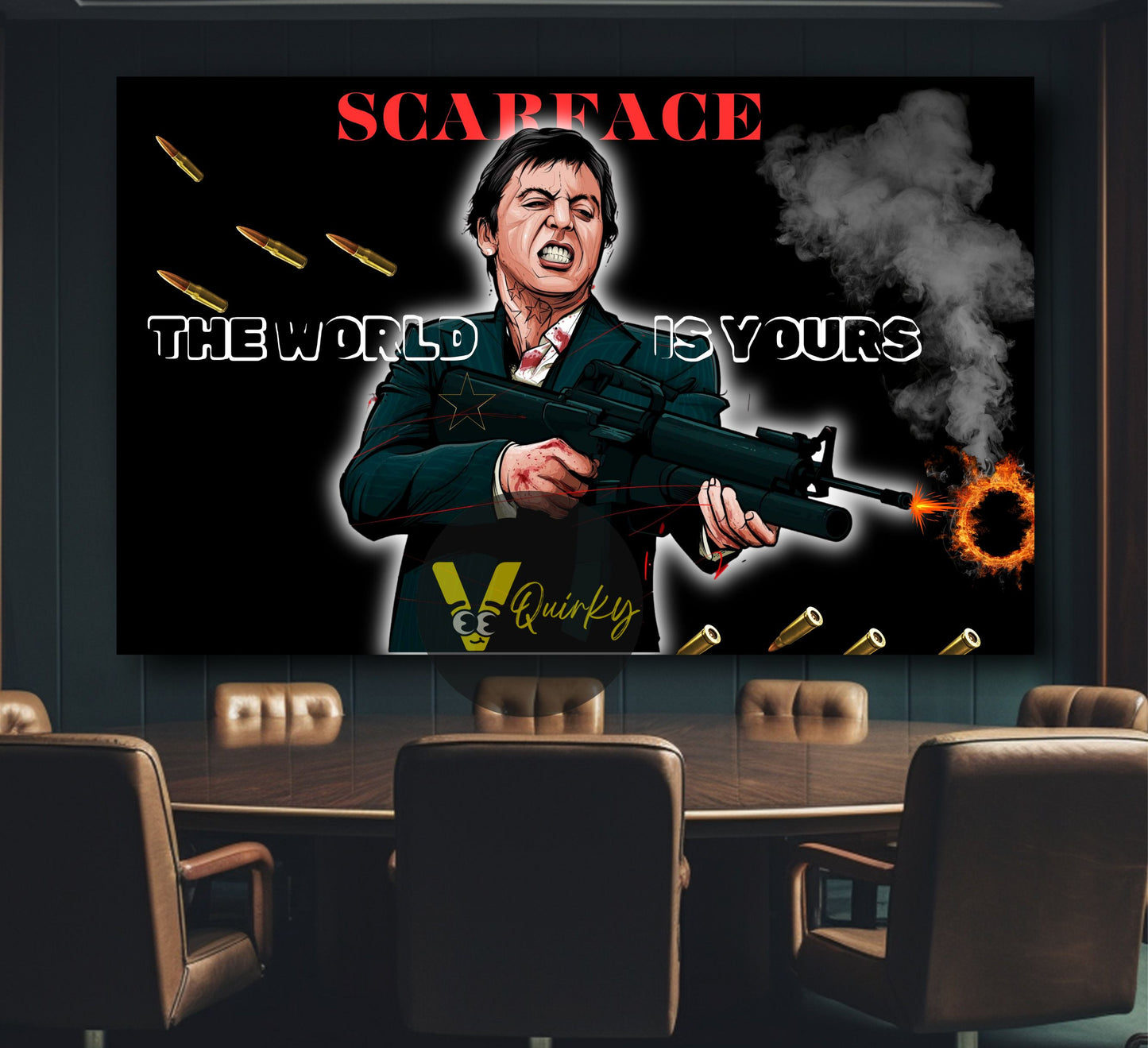 Tony Montana (Scarface 1) The World Is Yours Canvas Painting