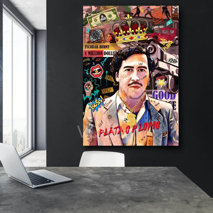 Pablo Escobar Narcos Canvas Painting