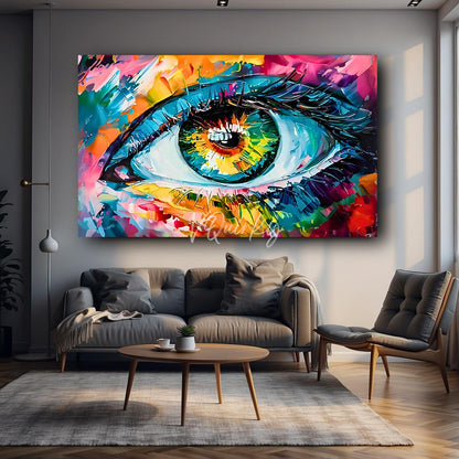 Vibrant Eye Canvas Painting