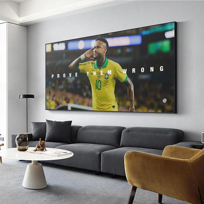 Neymar Prove Them Wrong Canvas Painting