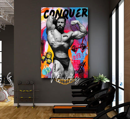 Chris Bumstead (CBum) Conquer Gym Canvas Painting