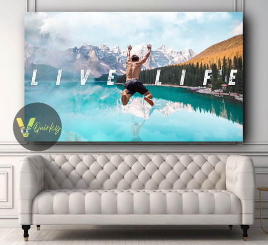 Live Life Canvas Painting