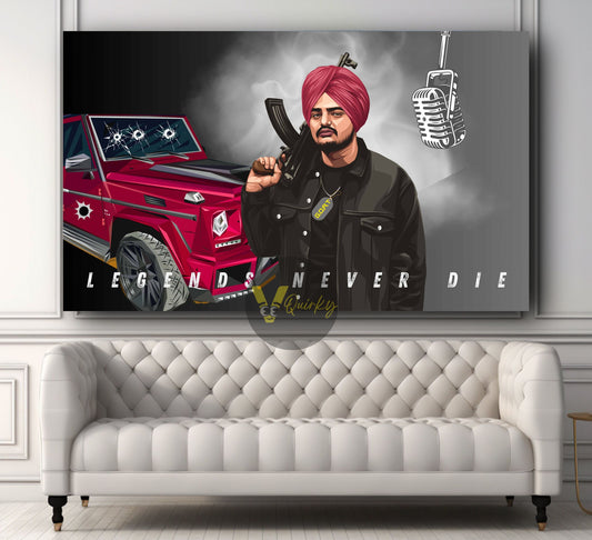 Legends Never Die (Sidhu Moose Wala) Canvas Painting