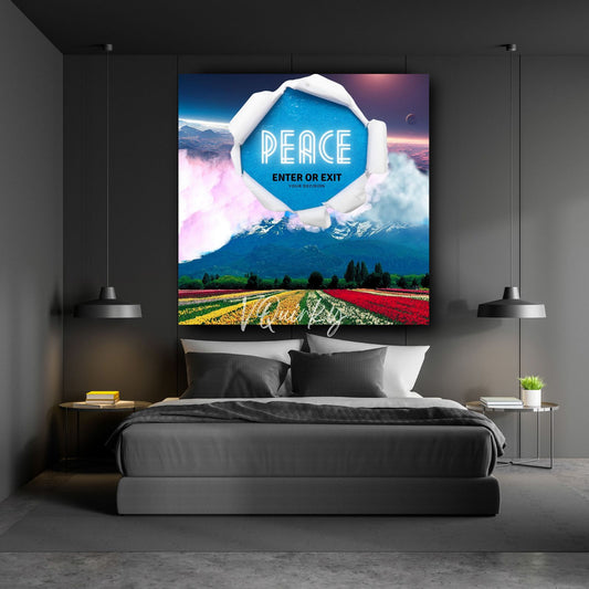 Peace Enter or Exit Your Decision With Nature Canvas Painting