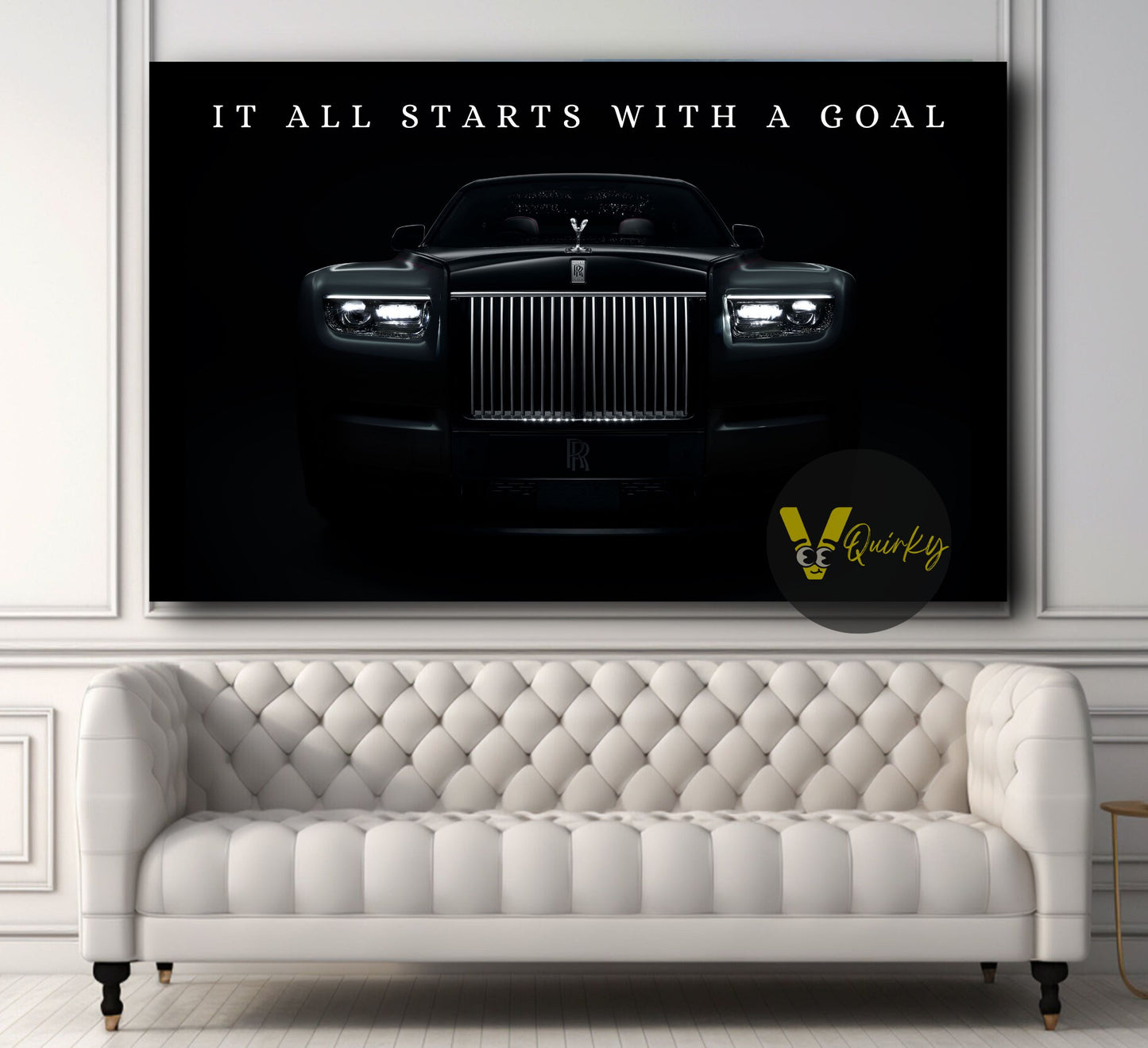 Rolls-Royce It All Starts With A Goal Canvas Painting