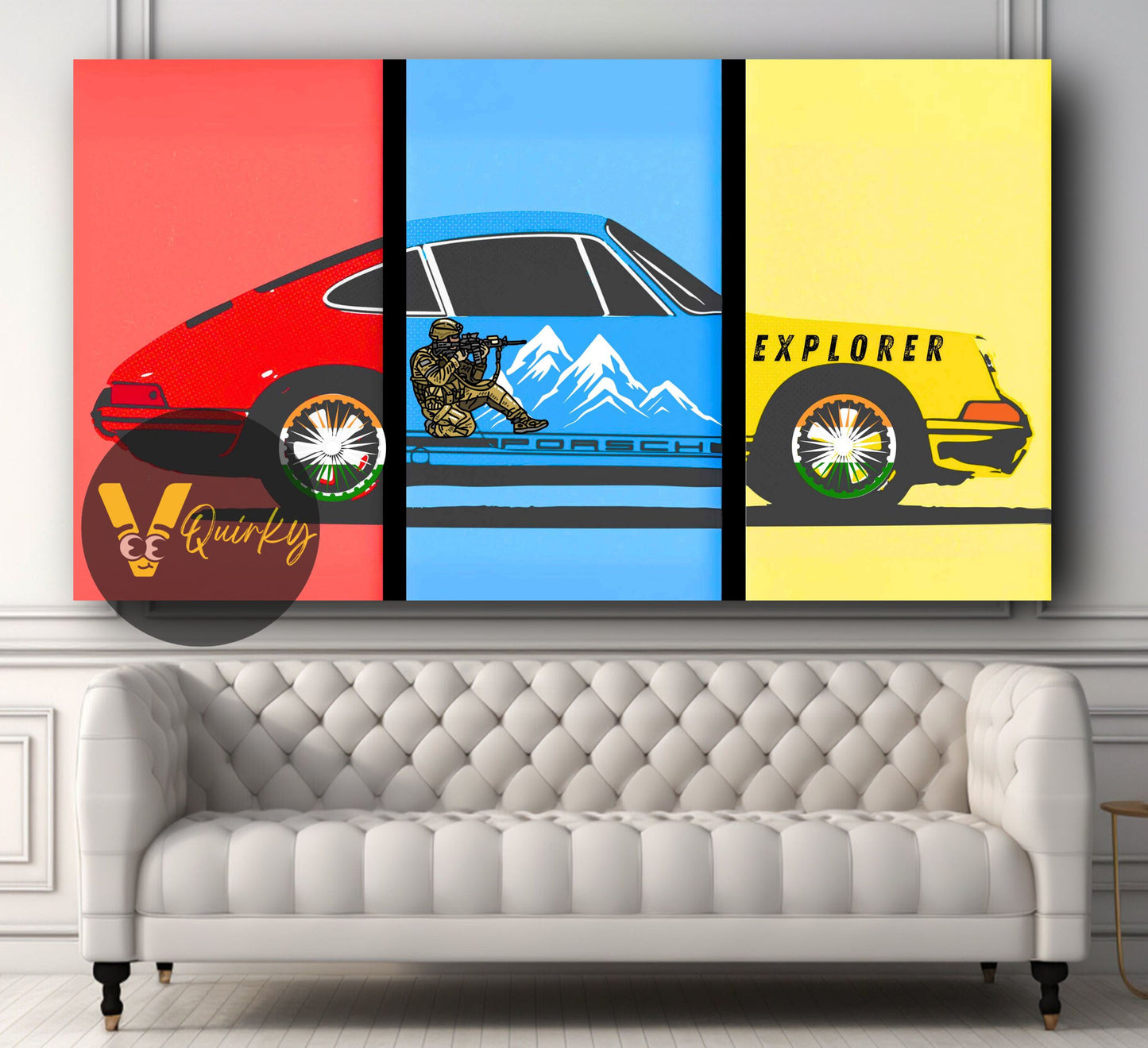 Porsche Horizontal Canvas Painting