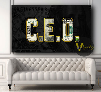 100 Dollars C.E.O Canvas Painting