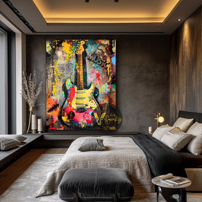 Guitar Music Canvas Painting