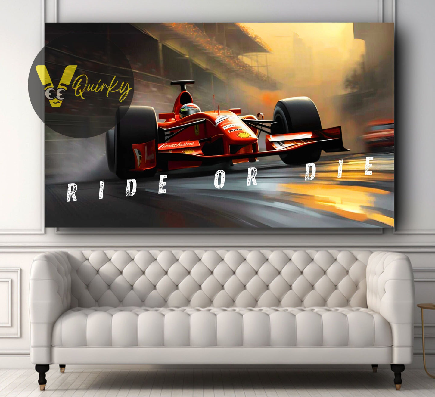 Ride Or Die F1 Horizontal Canvas Painting