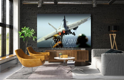 Fighter Jet Fly High Canvas Painting