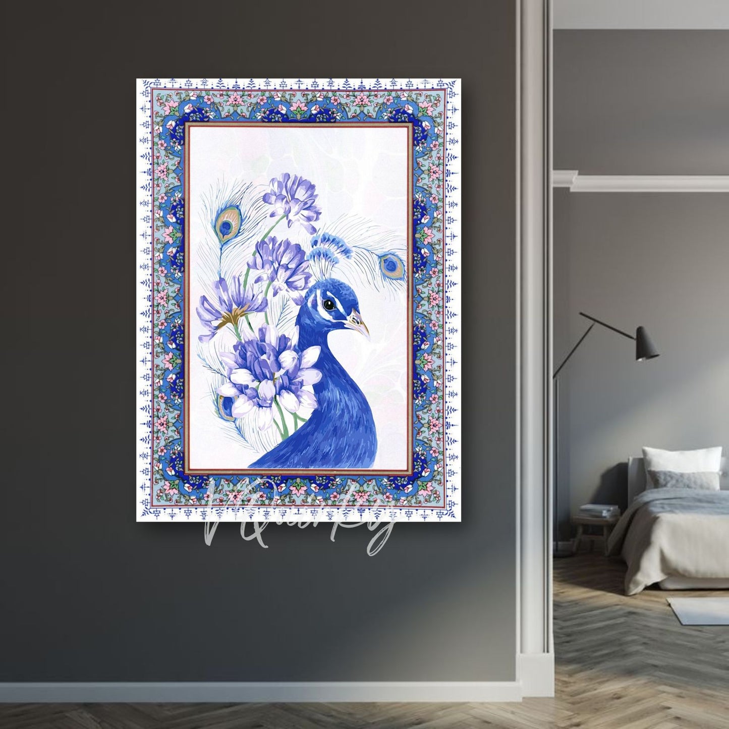 Traditional Beautiful Peacock Canvas Painting