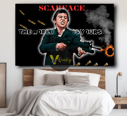 Tony Montana (Scarface 1) The World Is Yours Canvas Painting