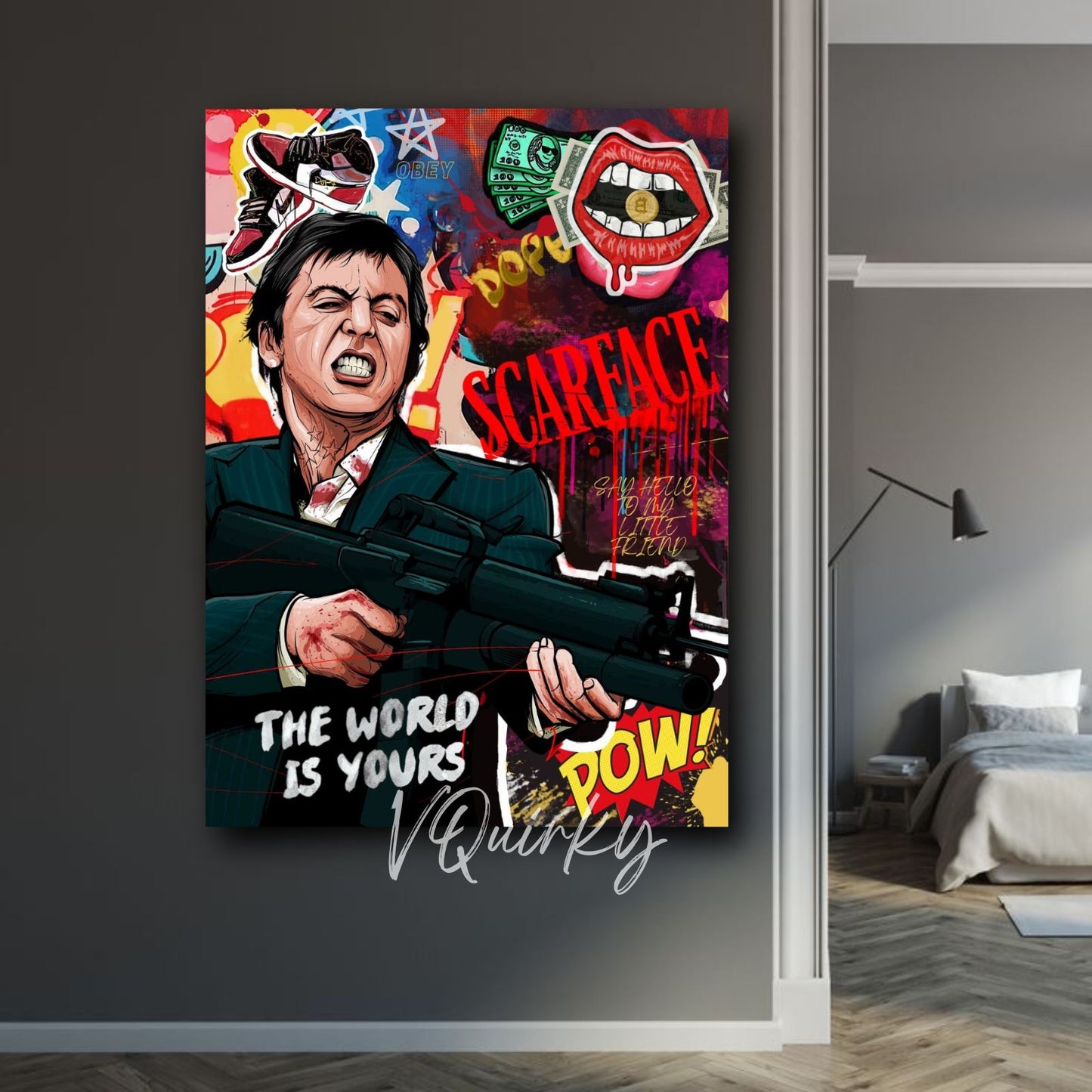 SCARFACE Say Hello To My Little Friend Canvas Painting