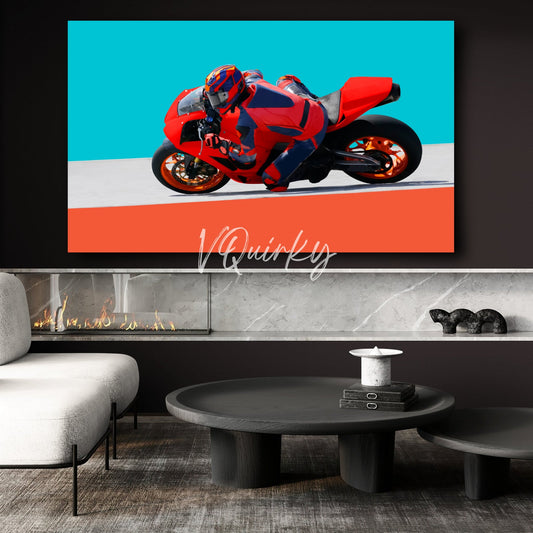 MotoGP Horizontal Canvas Painting