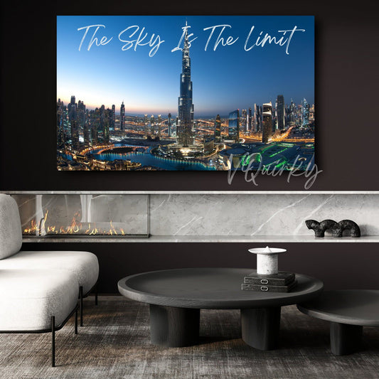 Dubai The Sky Is The Limit Canvas Painting