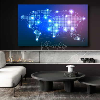 World Map 2 Canvas Painting