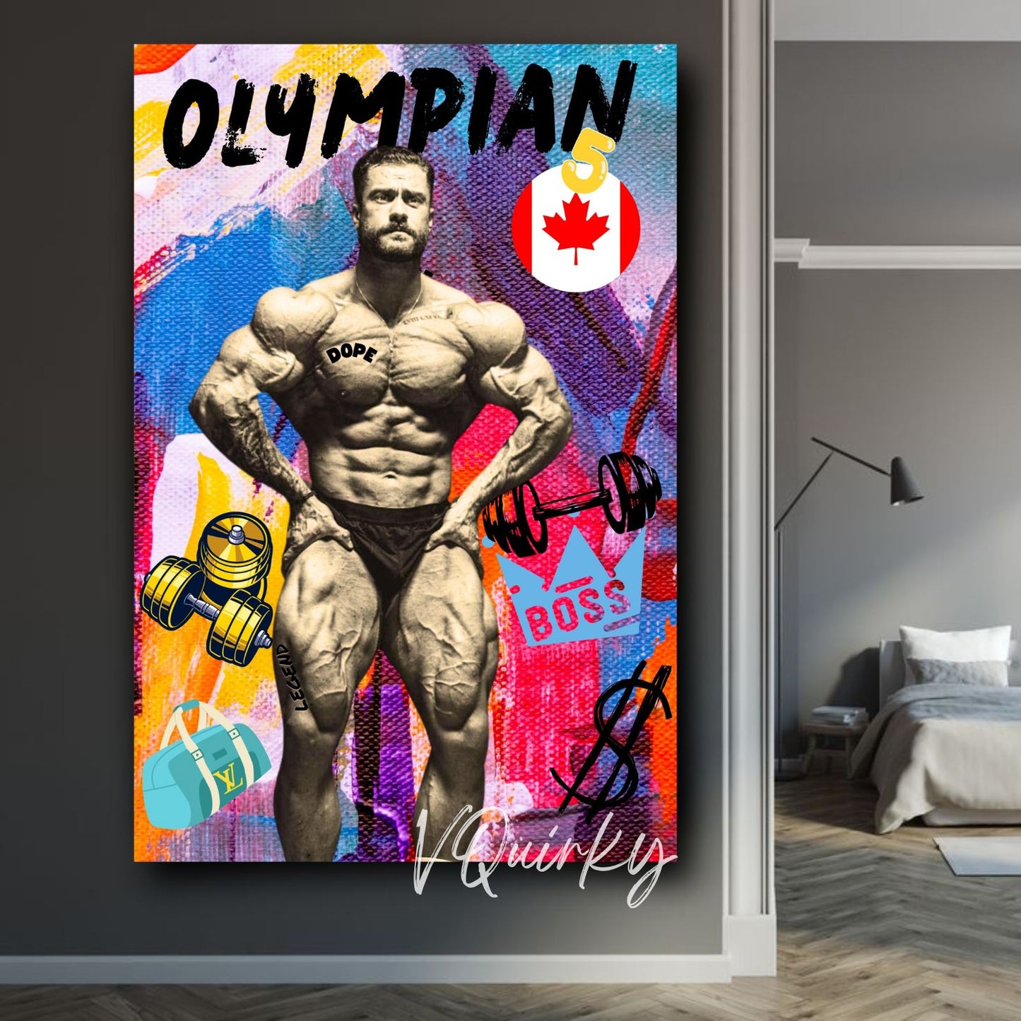 Chris Bumstead (CBum) Olympian Canvas Painting