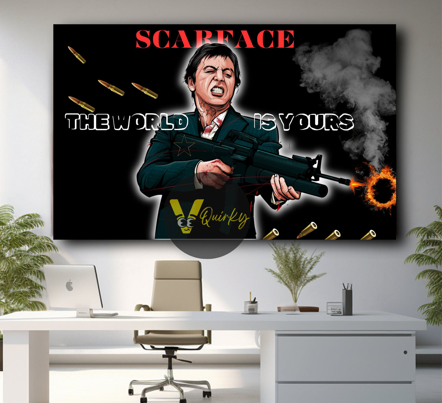 Tony Montana (Scarface 1) The World Is Yours Canvas Painting