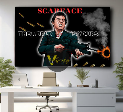 Tony Montana (Scarface 1) The World Is Yours Canvas Painting