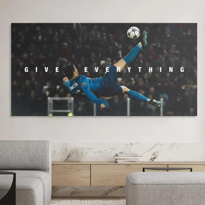 Cristiano Ronaldo Give Everything Canvas Painting