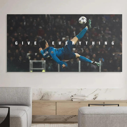 Cristiano Ronaldo Give Everything Canvas Painting