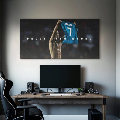 Cristiano Ronaldo Prove Them Wrong Canvas Painting