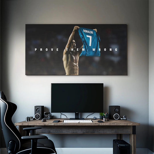 Cristiano Ronaldo Prove Them Wrong Canvas Painting