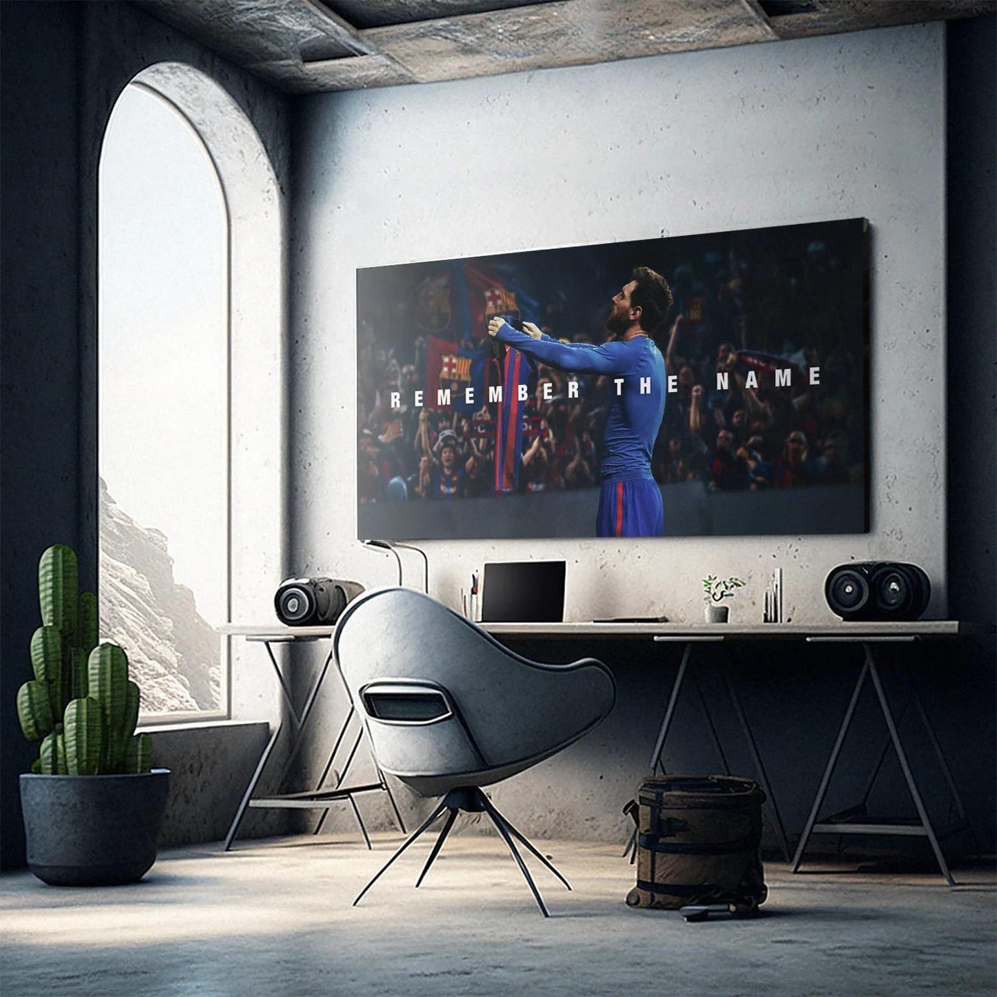 Lionel Messi Remember The Name Canvas Painting