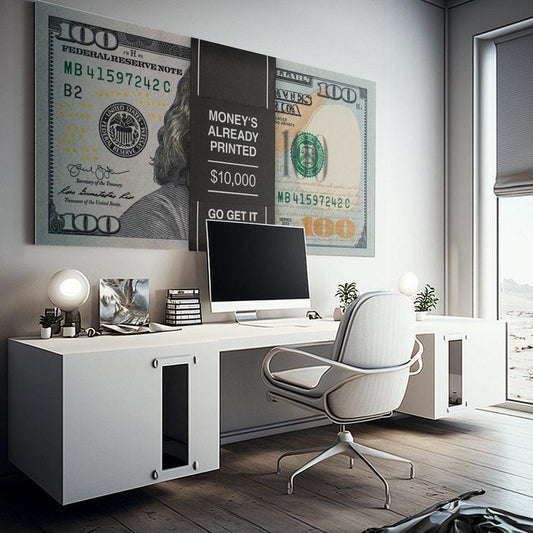 100 Dollars H4 Canvas Painting